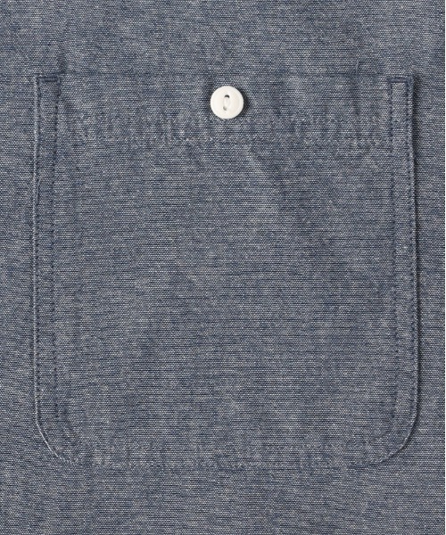 Right-on（ライトオン）の「【PLUS ONE】シャンブレー七分袖シャツ（シャツ/ブラウス・メンズ・ブラック/ライトインディゴブルー・M/L/XL/S）」の13枚目の写真