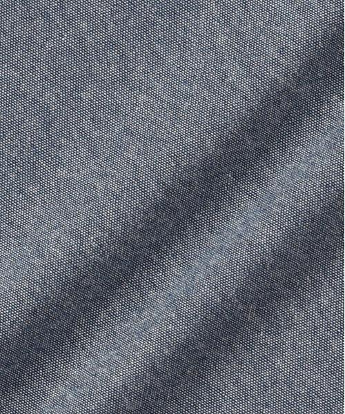 Right-on（ライトオン）の「【PLUS ONE】シャンブレー七分袖シャツ（シャツ/ブラウス・メンズ・ブラック/ライトインディゴブルー・M/L/XL/S）」の16枚目の写真