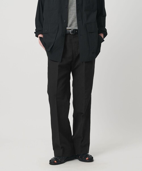 UNITED ARROWS(ユナイテッドアローズ)の「ウール/リネン トロピカル タンブラー ワイドストレート パンツ(その他パンツ・メンズ・ブラック/ブラウン系・L/S/M)」の1枚目の写真