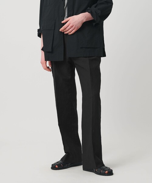 UNITED ARROWS（ユナイテッドアローズ）の「ウール/リネン トロピカル タンブラー ワイドストレート パンツ（その他パンツ・メンズ・ブラック/ブラウン系・L/S/M/XL）」の10枚目の写真