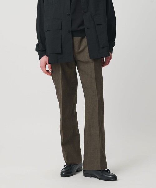 UNITED ARROWS（ユナイテッドアローズ）の「ウール/リネン トロピカル タンブラー ワイドストレート パンツ（その他パンツ・メンズ・ブラック/ブラウン系・L/S/M/XL）」の5枚目の写真