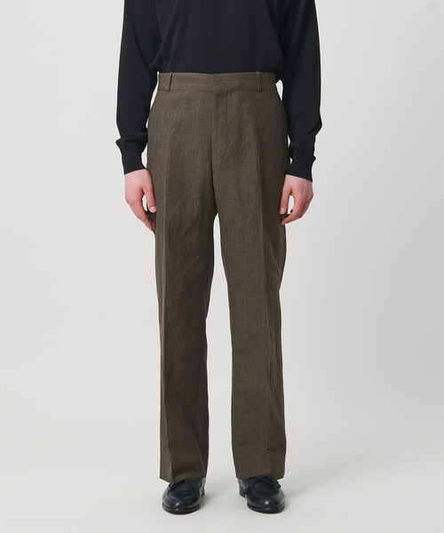 UNITED ARROWS（ユナイテッドアローズ）の「ウール/リネン トロピカル タンブラー ワイドストレート パンツ（その他パンツ・メンズ・ブラック/ブラウン系・L/S/M/XL）」の7枚目の写真