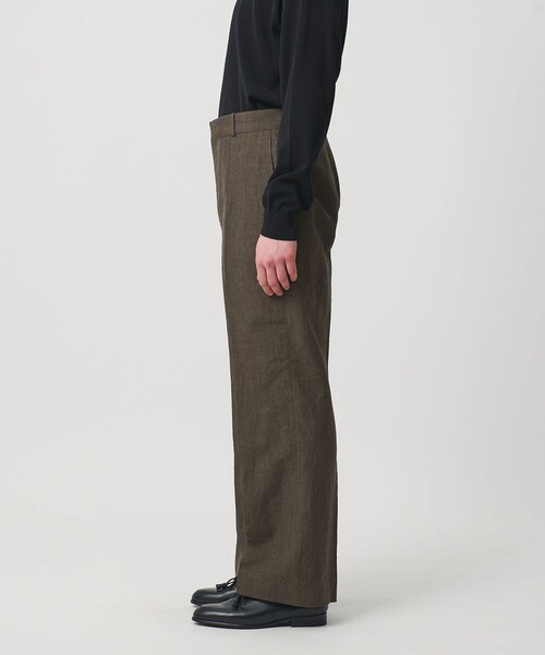 UNITED ARROWS（ユナイテッドアローズ）の「ウール/リネン トロピカル タンブラー ワイドストレート パンツ（その他パンツ・メンズ・ブラック/ブラウン系・L/S/M/XL）」の8枚目の写真