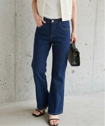 BELLUNA（ベルーナ）の「細見せ！セミフレア―デニムパンツ７３丈（デニムパンツ）」