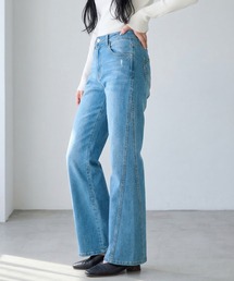 細見せ!セミフレア―デニムパンツ73丈