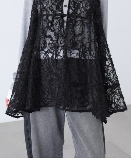 FREE'S MART（フリーズマート）の「◆レースキャミチュニック（キャミソール・レディース・ブラック/ホワイト・FREE）」の10枚目の写真