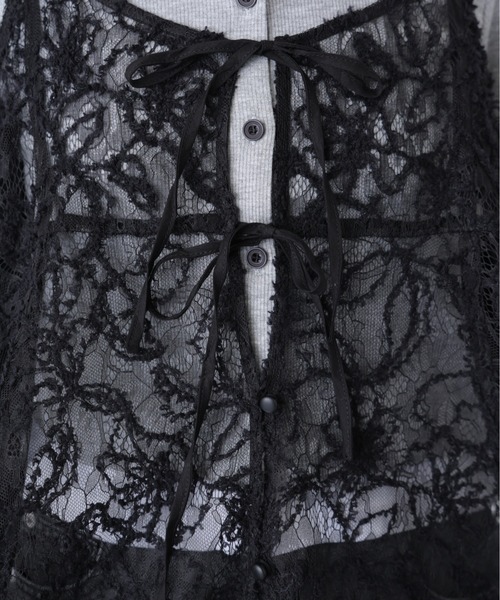 FREE'S MART（フリーズマート）の「◆レースキャミチュニック（キャミソール・レディース・ブラック/ホワイト・FREE）」の11枚目の写真