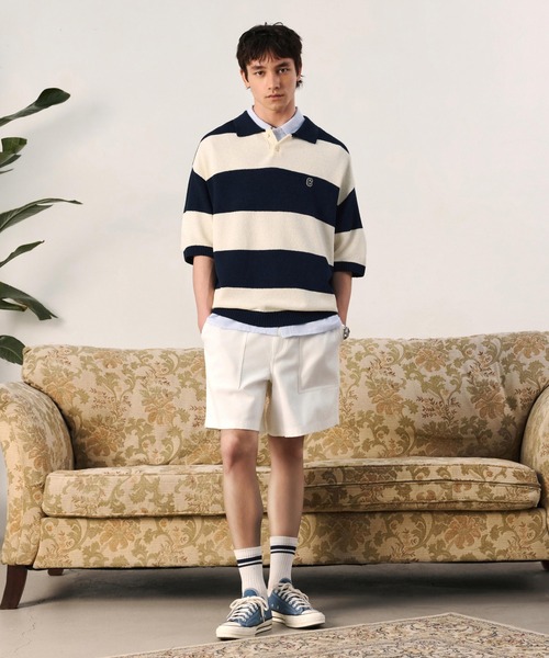 COVERNAT（カバーナット）の「[SOOBIN着用] REGULAR FATIGUE SHORT DENIM SHORTS（デニムパンツ・メンズ・ホワイト/ブラック/ブルー・LARGE/MEDIUM/SMALL/X-LARGE/X-SMALL）」の7枚目の写真