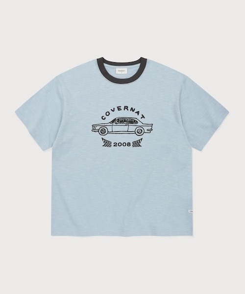 COVERNAT(カバーナット)の「SLUB VINTAGE CAR GRAPHIC T-SHIRT(Tシャツ/カットソー・メンズ・アイボリー/スカイブルー/杢グレー・SMALL/X-LARGE/LARGE/MEDIUM)」の3枚目の写真