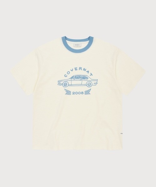 COVERNAT(カバーナット)の「SLUB VINTAGE CAR GRAPHIC T-SHIRT(Tシャツ/カットソー・メンズ・アイボリー/スカイブルー/杢グレー・SMALL/X-LARGE/LARGE/MEDIUM)」の8枚目の写真