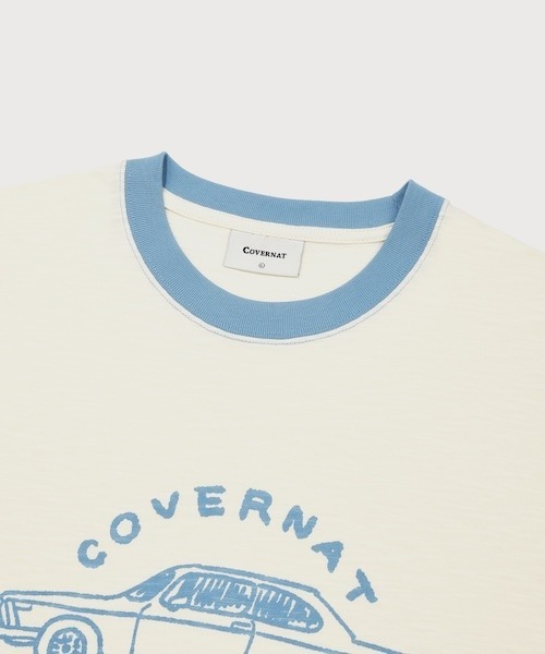 COVERNAT(カバーナット)の「SLUB VINTAGE CAR GRAPHIC T-SHIRT(Tシャツ/カットソー・メンズ・アイボリー/スカイブルー/杢グレー・SMALL/X-LARGE/LARGE/MEDIUM)」の10枚目の写真