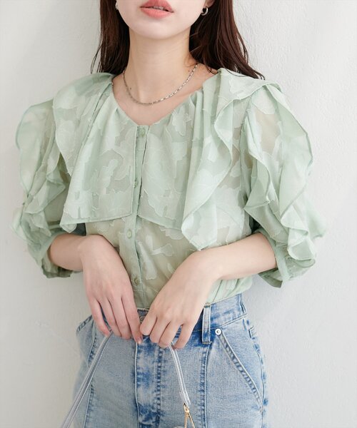 28日まで オパールフラワーブラウス URBAN RESEARCH DOORS｜フラワーオパールブラウス | Rakuten Fashion