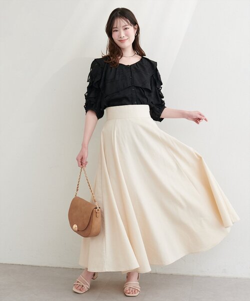 natural couture（ナチュラルクチュール）の「オパールフラワーシアーブラウス（シャツ/ブラウス・レディース・ブラック/ピンク/ラベンダー/ミント/オフホワイト・FREE）」の16枚目の写真