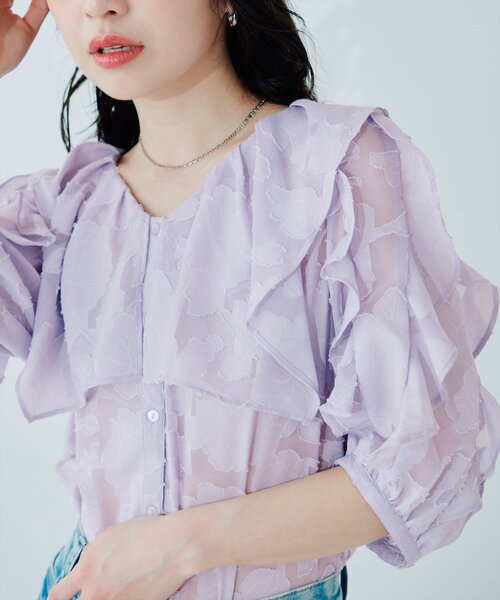 28日まで オパールフラワーブラウス LOULOU WILLOUGHBY】オパールフラワーブラウス|allureville OFFICIAL