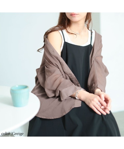 GOLDJAPAN(ゴールドジャパン)の「ワッシャーシアールーズシャツ【大きいサイズ対応】(シャツ/ブラウス・レディース・ブルー/ブラック/カーキ/グレイッシュベージュ/アイボリー・3L~4L/5L~6L/L~LL)」の18枚目の写真