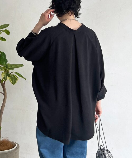 un dix cors(アンディコール)の「麻ライクVネックスキッパーブラウス(シャツ/ブラウス・レディース・ブラック/レッド/ホワイト系その他/イエロー・FREE)」の15枚目の写真