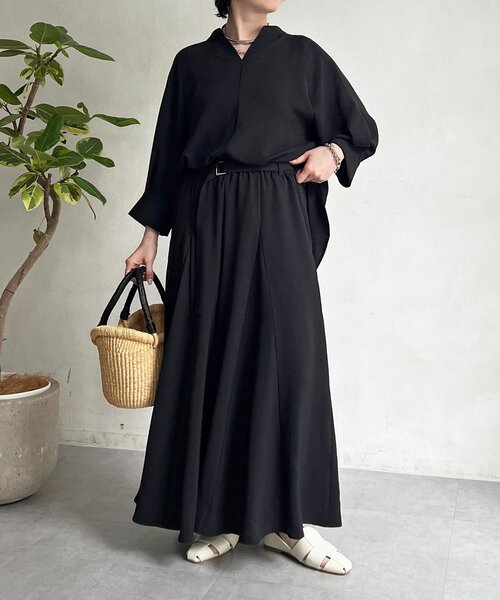 un dix cors(アンディコール)の「麻ライクVネックスキッパーブラウス(シャツ/ブラウス・レディース・ブラック/レッド/ホワイト系その他/イエロー・FREE)」の19枚目の写真
