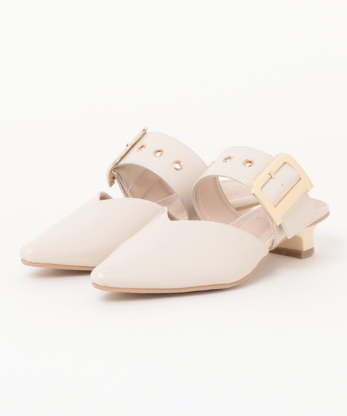 apres jour(アプレジュール)の「ミュールパンプス(パンプス・レディース・アイボリー/ブラック・MEDIUM/LARGE/SMALL/X-LARGE)」の1枚目の写真