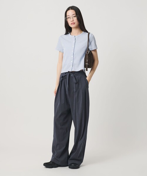 BEAUTY&YOUTH UNITED ARROWS(ビューティーアンドユースユナイテッドアローズ)の「コットン パターンメッシュ ショートスリーブ カーディガン ウォッシャブル(カーディガン/ボレロ・レディース・ライトブルー/ブラック/その他1/ホワイト/シャーベット・FREE)」の15枚目の写真