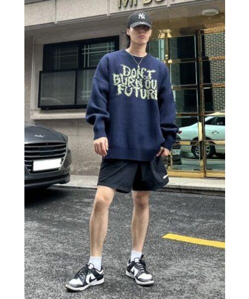 AJOBYAJO（アジョバイアジョ）の「[PBA] DBOF ウールニットセーター [ネイビー]（ニット/セーター・レディース・その他・SMALL/X-LARGE/LARGE）」の13枚目の写真