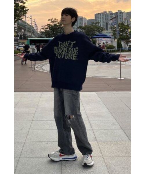 AJOBYAJO（アジョバイアジョ）の「[PBA] DBOF ウールニットセーター [ネイビー]（ニット/セーター・レディース・その他・SMALL/X-LARGE/LARGE）」の22枚目の写真