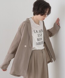 Rouge vif | 【セットアップ対応】キュプラフィブリルダブルジャケット(テーラードジャケット)