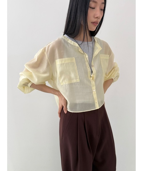 Didot.showroom（ディドット ショールーム）の「ボーダーボックスノースリーブ（タンクトップ・レディース・グレー/アイボリー/ブラック・FREE）」の12枚目の写真