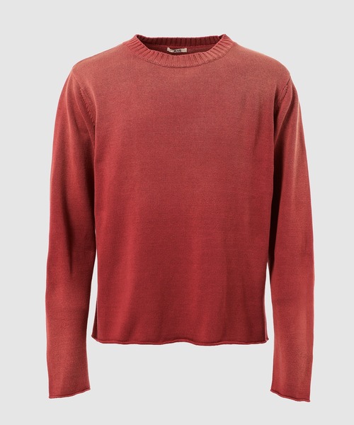 KHOKI（コッキ）の「Vintage-effect cotton knit pullover（ニット/セーター・メンズ・ブラック/グリーン/レッド・3）」の3枚目の写真