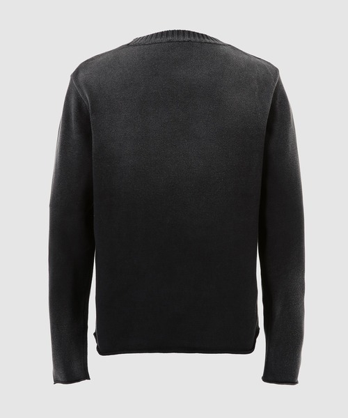 KHOKI（コッキ）の「Vintage-effect cotton knit pullover（ニット/セーター・メンズ・ブラック/グリーン/レッド・3）」の4枚目の写真