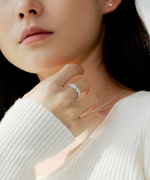 SILVERTAG（シルバータグ）の「BRF-26SS2 アクアマリンエーテルシルバーリング（リング・レディース・その他・FREE）」の3枚目の写真