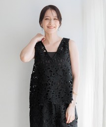 studio CLIP | ダブルフロントレースショートベスト(ベスト)