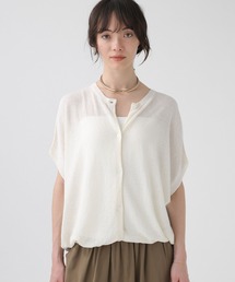 コットンリネンフォルムカーデ