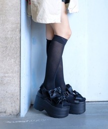 Sheer dot mini ribbon sports sandal(eme10580)（サンダル）｜M me