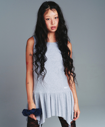 AMESWORLDWIDE（アメスワールドワイド）の「CLASSIC SHIRRING SLEEVELESS DRESS GREY（ワンピース）」