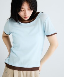 JEANASIS | チュールレイヤーバイカラーTEE/782879(Tシャツ/カットソー)