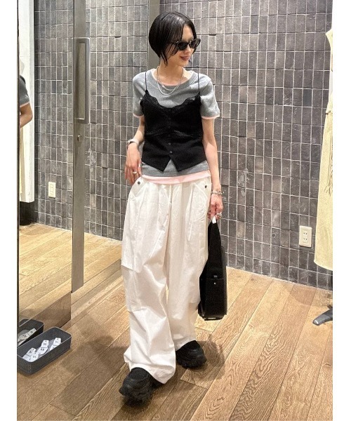 JEANASIS(ジーナシス)の「チュールレイヤーバイカラーTEE/782879(Tシャツ/カットソー・レディース・ブルー系その他/グレー系その他/ブラック系その他・FREE)」の18枚目の写真