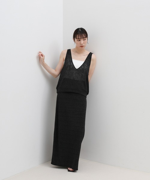 select MOCA(セレクトモカ)の「【サイズ展開】パイルIラインタイトスカート(スカート・レディース・ブラック系その他/ブラック/グレー/グレイッシュベージュ・LARGE/MEDIUM/SMALL)」の15枚目の写真