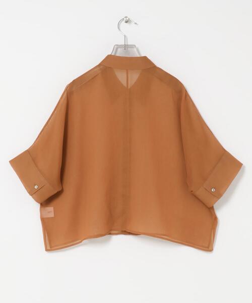 URBAN RESEARCH(アーバンリサーチ)の「ハーフスリーブシアーショートシャツ(シャツ/ブラウス・レディース・グレー系その他/ブラウン系その他/ブラウン・FREE)」の20枚目の写真