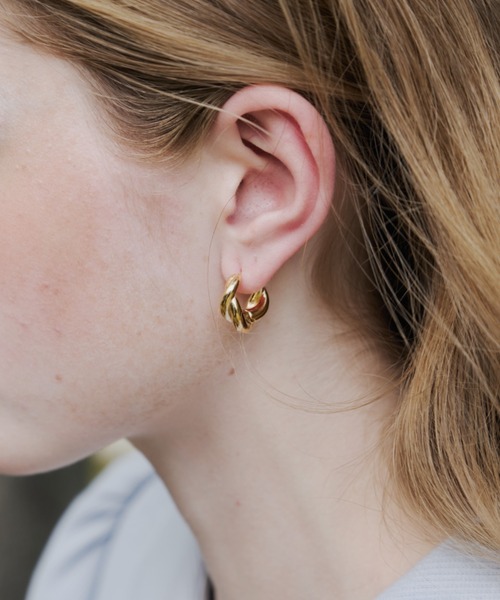 GIUNON(ジウノン)の「nickel free twist pierce / ニッケルフリーツイストピアス(ピアス(両耳用)・レディース・シルバー/ゴールド・FREE)」の14枚目の写真