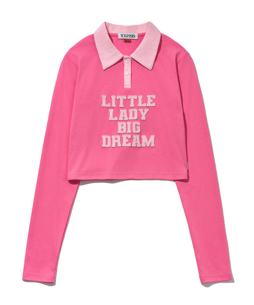 YOUHEE(ユヒ)の「LETTERING LONG SLEEVE PK T-SHIRTS_PINK(Tシャツ/カットソー・レディース・その他・SMALL/MEDIUM)」の3枚目の写真