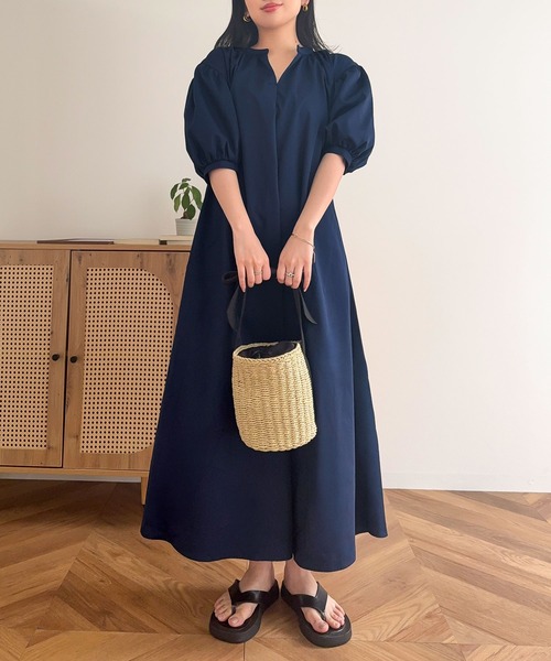KOBE LETTUCE（コウベレタス）の「[ kieさんコラボ ]ロングフレアシャツワンピース（シャツワンピース・レディース・ベージュ/イエロー/ネイビー・M）」の10枚目の写真