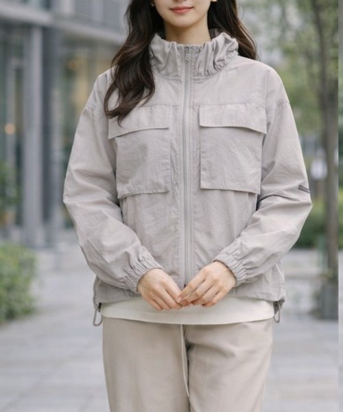 PATRIOT TAXI SELECT(パトリオットタクシーセレクト)の「【KILA MODA】軽量ワッシャー素材2WAYライトブルゾン(ブルゾン・レディース・ブラック/シルバーグレー/ライム・MEDIUM/LARGE/LL/3L)」の2枚目の写真