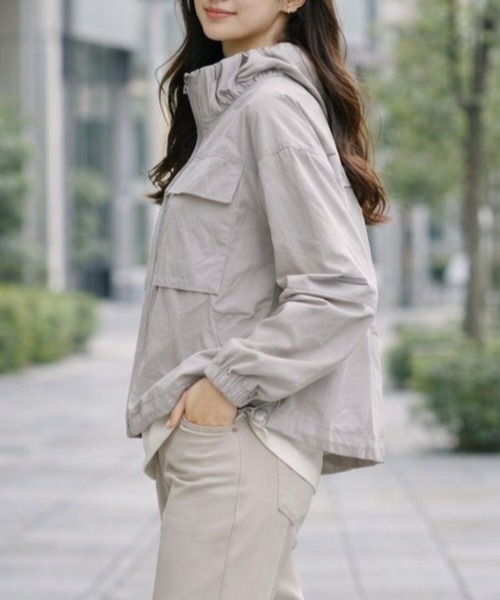 PATRIOT TAXI SELECT(パトリオットタクシーセレクト)の「【KILA MODA】軽量ワッシャー素材2WAYライトブルゾン(ブルゾン・レディース・ブラック/シルバーグレー/ライム・MEDIUM/LARGE/LL/3L)」の5枚目の写真