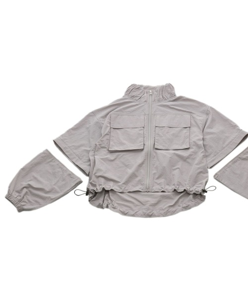 PATRIOT TAXI SELECT(パトリオットタクシーセレクト)の「【KILA MODA】軽量ワッシャー素材2WAYライトブルゾン(ブルゾン・レディース・ブラック/シルバーグレー/ライム・MEDIUM/LARGE/LL/3L)」の9枚目の写真