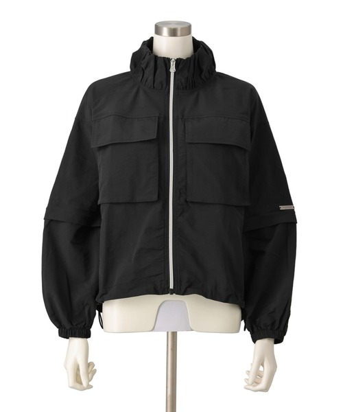 PATRIOT TAXI SELECT(パトリオットタクシーセレクト)の「【KILA MODA】軽量ワッシャー素材2WAYライトブルゾン(ブルゾン・レディース・ブラック/シルバーグレー/ライム・MEDIUM/LARGE/LL/3L)」の12枚目の写真