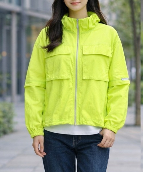PATRIOT TAXI SELECT(パトリオットタクシーセレクト)の「【KILA MODA】軽量ワッシャー素材2WAYライトブルゾン(ブルゾン・レディース・ブラック/シルバーグレー/ライム・MEDIUM/LARGE/LL/3L)」の14枚目の写真