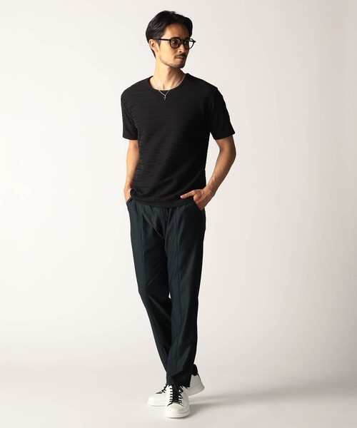 NICOLE CLUB FOR MEN(ニコルクラブフォーメン)の「タックボーダークルーネック半袖プルオーバー(Tシャツ/カットソー・メンズ・ブラック/ホワイト/ネイビー/その他2・L/M/XL)」の11枚目の写真