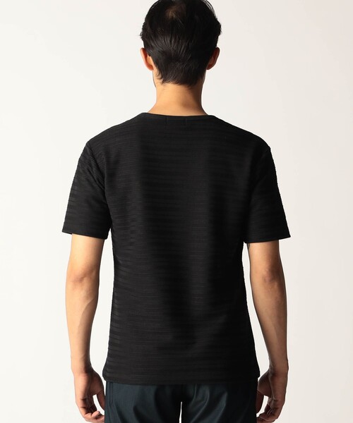 NICOLE CLUB FOR MEN(ニコルクラブフォーメン)の「タックボーダークルーネック半袖プルオーバー(Tシャツ/カットソー・メンズ・ブラック/ホワイト/ネイビー/その他2・L/M/XL)」の14枚目の写真