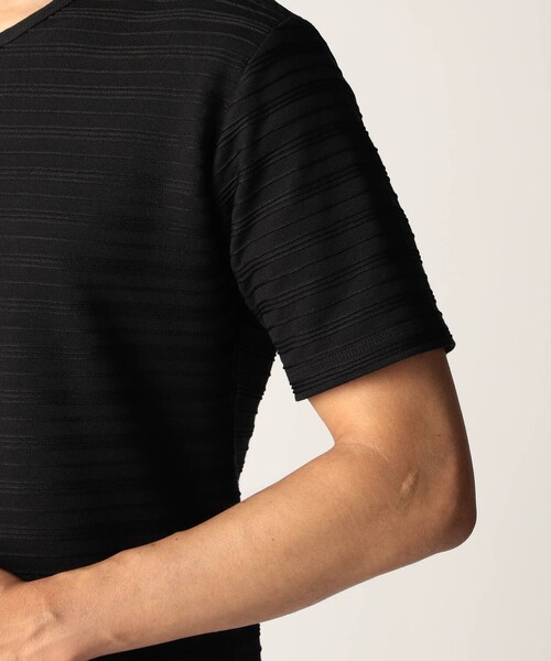 NICOLE CLUB FOR MEN(ニコルクラブフォーメン)の「タックボーダークルーネック半袖プルオーバー(Tシャツ/カットソー・メンズ・ブラック/ホワイト/ネイビー/その他2・L/M/XL)」の17枚目の写真