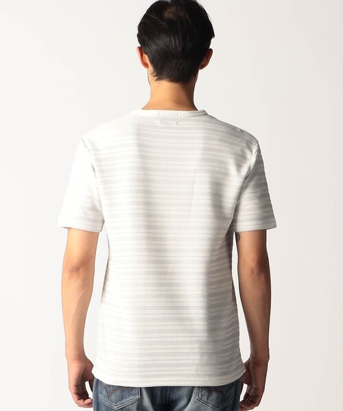 NICOLE CLUB FOR MEN(ニコルクラブフォーメン)の「タックボーダークルーネック半袖プルオーバー(Tシャツ/カットソー・メンズ・ブラック/ホワイト/ネイビー/その他2・L/M/XL)」の19枚目の写真